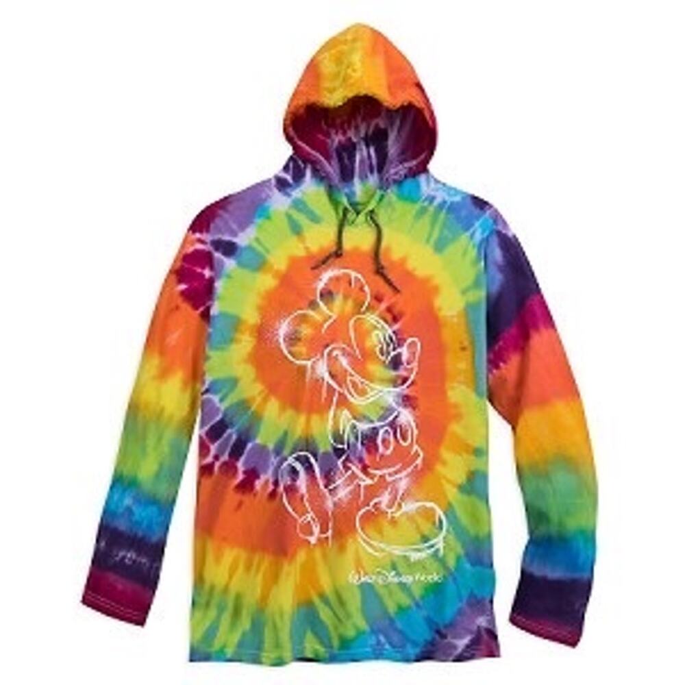 Disney Parks Mickey Mouse Tie Dye Hoodie Sz XXL Walt Disney World‎ Park Day